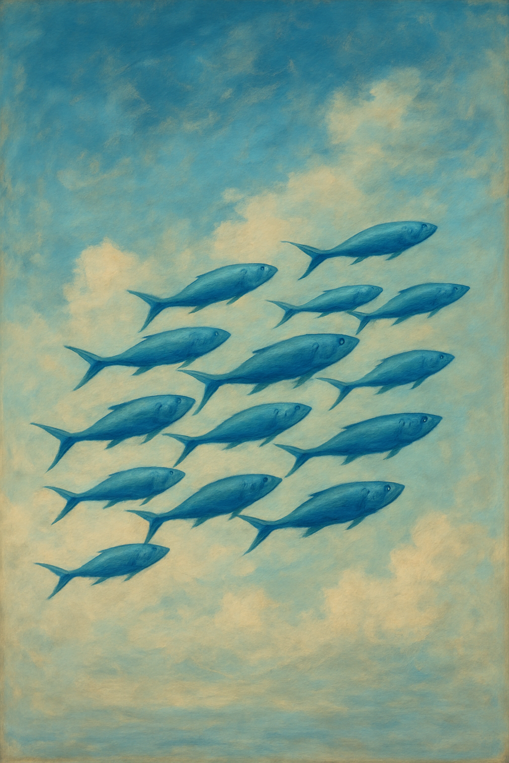 A picture of a school of fish